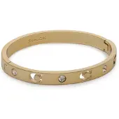 Coach Signature Stone Bangle Bracelet - Gold - ONE SIZE