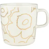 Marimekko Piirto Unikko muki 4 dl, valkoinen/kulta