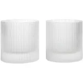 Ferm Living Ripple tumbler lasi 25 cl 2-pack Frosted