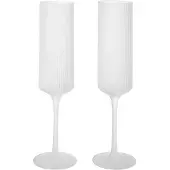Ferm Living Samppanjalasi 2-pack Ripple Frosted