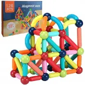 Hobby Hall Click4toys magneettinen rakennussarja, 128 osaa