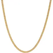 Lykken Basics panssariketju 2.45 mm kullattu hopea 45/50cm