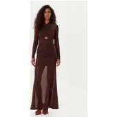Bardot Veria Wrap Mesh Maxi Dress - Brown - 34