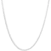 Lykken Basics panssariketju 1,7 mm rodinoitu hopea 45/50cm
