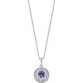 Lykken Casuals kaulakoru violetti halo hopea 45cm