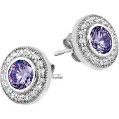 Lykken Casuals hopeakorvakorut violetti halo