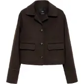 Mango Wool Jacket With Buttons - Brown - L