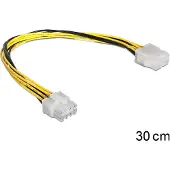 DeLOCK 83342, 0,3 m, EPS (8-pin), 8-pin EPS12V, Uros, Naaras, Musta, Keltainen