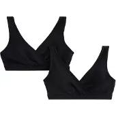 Lindex Bra Nursing Wrap Top Co 2 P - Black - 2 XL