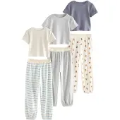 Next Yöpuku beige / marine / meleerattu harmaa