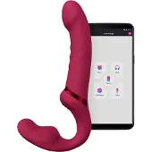 Lovense Lapis Kaksipäinen Värisevä Valjaaton Strap-on Dildo - Pink