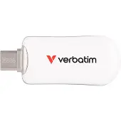 Verbatim 256GB Plectra, 3.2 Gen1 USB-C -muistitikku, 100/25 MB/s, valkoinen