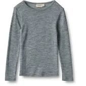 Wheat Wool T-Shirt L/S Alfie - Grey - 116