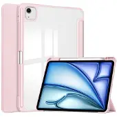 SKALO iPad Air 13 (2025) Trifold Läpinäkyvä Takaosa Kotelo - Pinkki