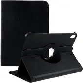 SKALO iPad 11" (2025) 360 Litchi Kotelo - Musta