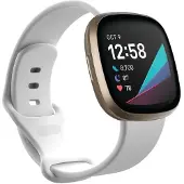 CaseOnline Sport Rannekoru Fitbit Sense - Valkoinen