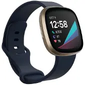 CaseOnline Sport Rannekoru Fitbit Sense - Tsininen