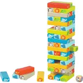 Goki Wooden Stacking Game with Animal Motifs