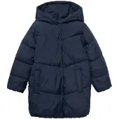 Mango Hood Puffer Coat - Navy - 146