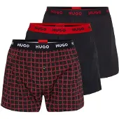 HUGO Woven Boxer Triplet - Black - S