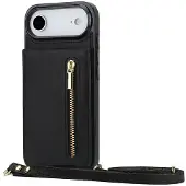 CaseOnline Zipper kaulakorukuori iPhone Air - Musta