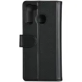 Gear Wallet, Galaxy A21 -lompakkokotelo, Musta