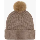 En fant Beanie W. Fake Fur W. Lining - Brown - 1-3Y