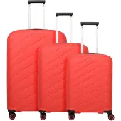 Travelite Burano 4-pyöräinen Matkalaukkusetti 3-osainen Laajennettava Lila