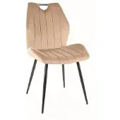 Signal Meble Ruokailutuolisarja Signal Arco Velvet, 4 tuolia, beige/musta