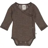Müsli Woolly Rib Wrap L/S Body - Brown - 44
