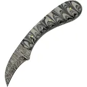 Damascus Hook Hunter Black Marble