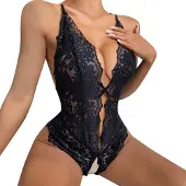 Dark Red Brand Seksikäs pitsinen bodysuit Romantic Night