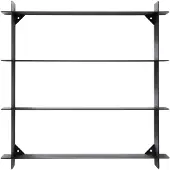 Andersen Furniture Division seinähylly Black-teräs, 45x45x10 cm