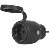Osram SMART+ Matter Outdoor Compact musta älypistorasia
