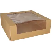 Hobby Hall Pahvilaatikko PLA-ikkunalla sushi-kakku välipaloille 30x30x10, 25kpl, Kartono dėžutė su PLA langeliu, skirta sušių pyrago užkandžiams 30x30x10, 25 vnt.