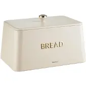 Hobby Hall Tyylikäs metallinen leipäpussi, 35 cm, beige