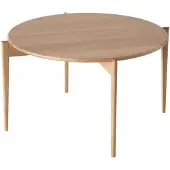 Oscarssons Möbel Tilia sohvapöytä Ø88 cm Lakattu tammi