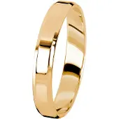 Kohinoor Kihla 3.5 mm viisteflakka kultasormus 009-663-210