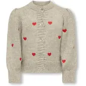 Kids Only Kmgsilla Ls O-Neck Cardigan Knt - Grey - 98