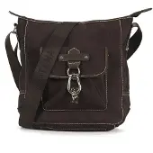 Katana Tumma ruskea vetoketjullinen olkalaukku