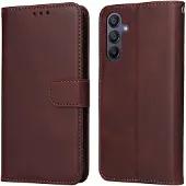 SKALO Samsung A17 PU-nahka Lompakkokotelo - Ruskea