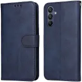SKALO Samsung A17 PU-nahka Lompakkokotelo - Sininen