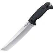 Cold Steel Standard Warcraft Tanto 13SSB, Stonewashed 4034 SS, Black GFN fixed knife, Lynn C Thompson design