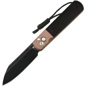 Artisan Holm 1875P-BRG, Black PVD AR-RPM9, Black PVD Steel, Black G10 Inlay, Rose Gold PVD Hardware pocket knife