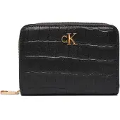 Calvin Klein Ck Croc Medium Flap Zip Around - Black - ONE SIZE