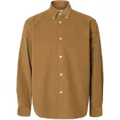 Selected Slmregcole Danni Cord Bd Ls Shirt Noos - Beige - XL