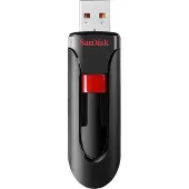 SanDisk Cruzer Glide USB 2.0 32 Gt -muistitikku, musta/punainen