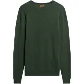 Superdry for man. M6110564A Essential crew neck jumper green (M), Casual, Nylon