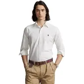Ralph Lauren Custom Fit Garment-Dyed Oxford Shirt - White - L