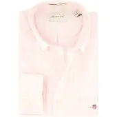 Gant for man. 3000120 Vichy pink check poplin Regular Fit shirt (L), Casual, Cotton, Long sleeve